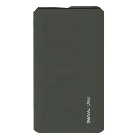 RealPower PB-20000 PD+ zelená / Powerbanka 20000 mAh / USB & USB-C / 12V / 3A