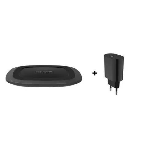 RealPower FreeCharge-10 černá / Bezdrátová nabíječka pro chytrý telefon / 10W