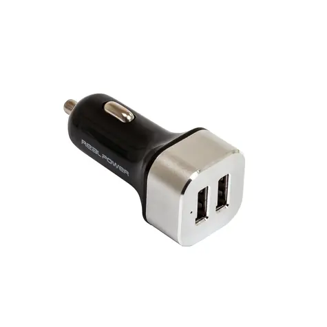 RealPower 176635 USB nabíječka do auta / 2x USB/ 2400 mA