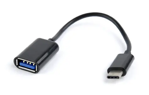 Gembird OTG adaptér USB-C (M) - USB-A (F) černá / 0.2 m