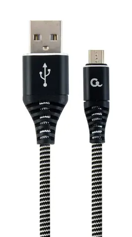 Gembird Micro USB kabel 1 m černá / USB-A (M) - Micro USB (M) / opletený