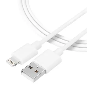 Tactical Smooth Thread Cable USB-A - Lightning 0.3m bílá