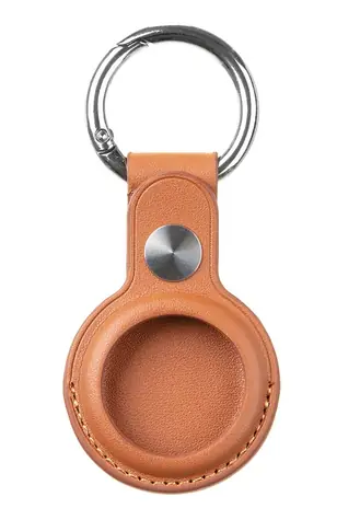 Tactical Airtag Beam Leather pouzdro pro Apple Airtag hnědá
