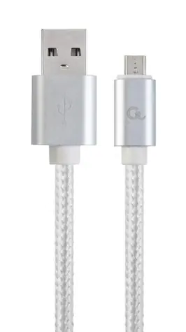 Gembird CCB-MUSB2B-AMBM-6 Micro USB kabel 1.8 m šedá / USB-A (M) - Micro USB (M)