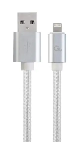 Gembird CCB-MUSB2B-AMLM-6-S Lightning kabel 1.8 m stříbrná