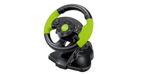 Esperanza EG104 High Octane volant černo-zelená / vibrační technologie / 180 ° otáčení / PC & PS3 & Xbox 360