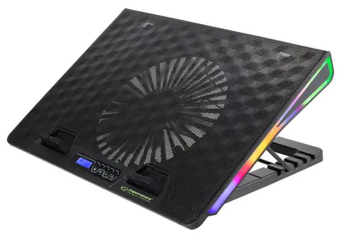 Esperanza EGC101 Alize herní chladicí podložka pod notebook černá / RGB podsvícení / 5 úhlů sklonu