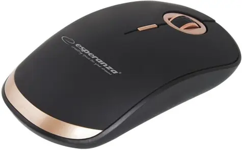 Esperanza ACRUX EM127 bezdrátová optická myš černo-zlatá / 1600 dpi / USB 2.0