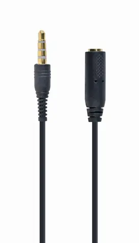Gembird CCA-419 audio 3.5 mm jack adaptér  / 4 pin / 3.5 mm (L-R-MIC-GND) - 3.5 mm (L-R-GND-MIC) / 18 cm