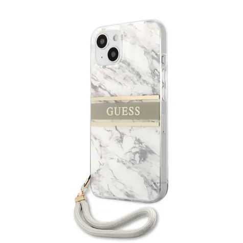 GUESS TPU Marble Stripe Zadní Kryt pro Apple iPhone 13 Mini šedá