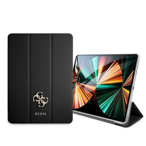 GUESS Saffiano Folio Pouzdro pro Apple iPad Pro 12.9 černá