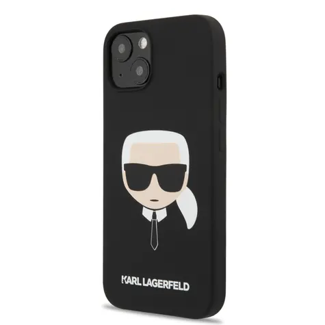 Karl Lagerfeld Liquid Silicone Karl Head Zadní Kryt pro Apple iPhone 13 mini černá