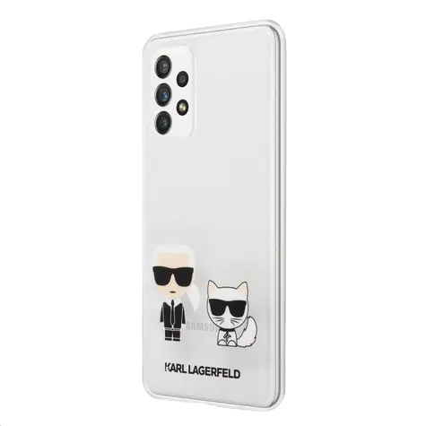 Karl Lagerfeld PC & TPU Karl & Choupette Kryt pro Samsung Galaxy A72 transparentní
