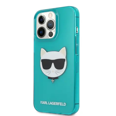 Karl Lagerfeld TPU Choupette Head Kryt pro Apple iPhone 13 Pro modrá