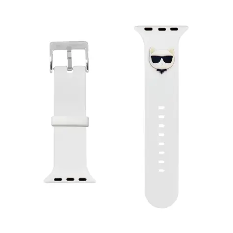 Karl Lagerfeld Choupette Head Řemínek pro Apple Watch 38 & 40mm bílá