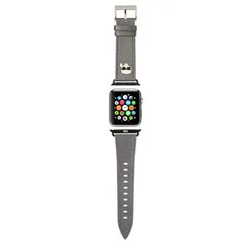 Karl Lagerfeld Karl Head PU Řemínek pro Apple Watch 38 & 40mm stříbrná
