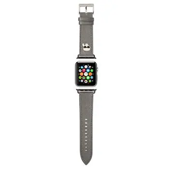 Karl Lagerfeld Karl Head PU Řemínek pro Apple Watch 42 & 44mm stříbrná
