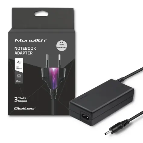 Qoltec 51508 Adaptér pro notebooky Asus 45W / 19V / 2.37A / 3.0x1.0 mm