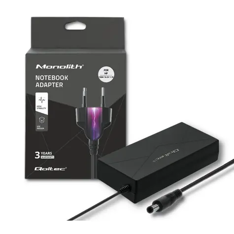 Qoltec 51729 Adaptér pro notebooky HP 150W / 19.5V / 7.7A / 7.4x5.0+pin.7
