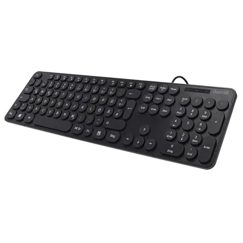 Hama KC-500 klávesnice černá / drátová / USB / 1.8 m / CZ & SK