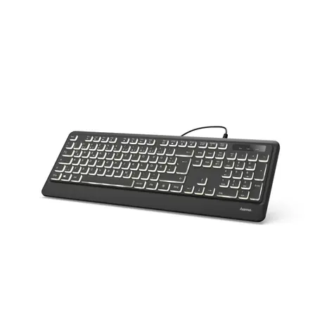 Hama KC-550 podsvícená klávesnice / drátová / USB / 1.8 m / CZ & SK