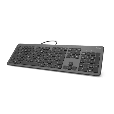 Hama KC-700 klávesnice antracitová-černá / drátová / USB / 1.8 m / CZ & SK