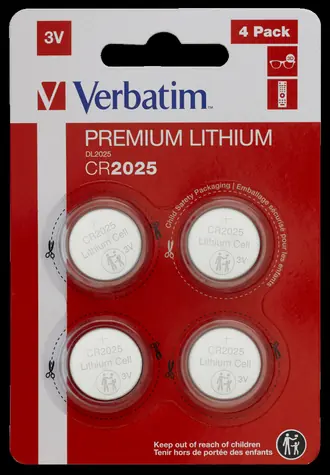Verbatim Lithium baterie CR2025 3V 4ks