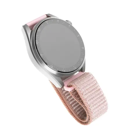 FIXED Nylon Strap Nylonový řemínek s šířkou 20mm pro smartwatch růžově zlatá