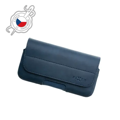 FIXED Posh Horizontální Kožené pouzdro se zavíráním velikost 4XL+ modrá