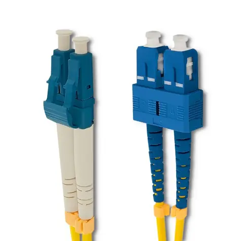 Qoltec 54031 Patchcord fiber optic SC to LC / Singlemode / Duplex / 1 m