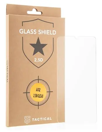 Tactical Glass Shield 2.5D sklo pro Samsung Galaxy M12 & A12 & A32 5G & A02s čirá