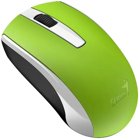 Genius ECO-8100 zelená / Optická bezdrátová myš / 1600 dpi / 2.4 GHz