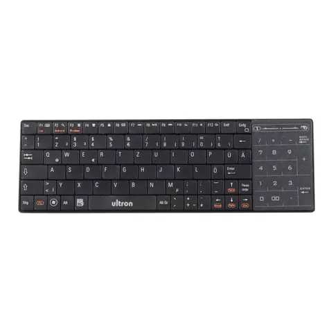 Ultron UMT-BT černá / Bezdrátová klávesnice / Bluetooth / DE layout