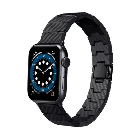 Pitaka Carbon fiber řemínek pro Apple Watch 45 & 44 & 42 mm černá