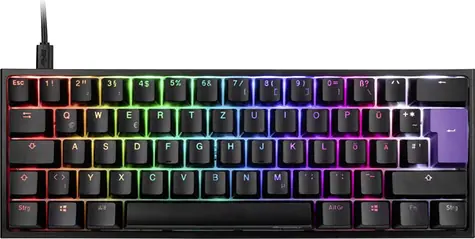 Ducky ONE 2 SF MX-Blue černá / Herní klávesnice / podsvícená / mechanická / drátová (USB) / DE