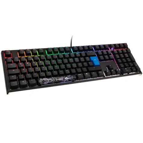 Ducky ONE 2 PBT MX-Nature-White černá / Herní klávesnice / podsvícená / mechanická / drátová (USB) / DE