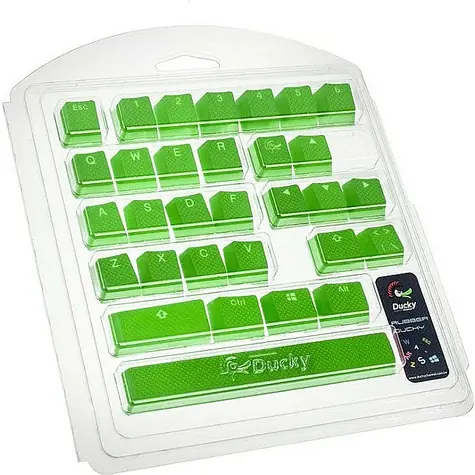 Ducky Rubber Set Double-Shot Keycaps zelená / 31 kláves