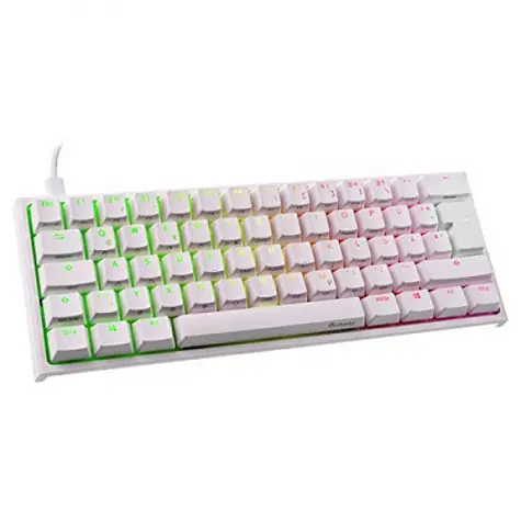 Ducky ONE 2 TKL PBT MX-Silent-Red bílá / Herní klávesnice / podsvícená / mechanická / drátová (USB) / DE