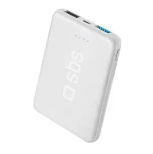 SBS PowerBank Pocket 5000 mAh bílá / 2xUSB / 2.1A