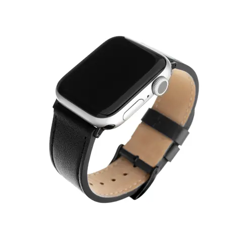 FIXED Leather Strap Kožený řemínek pro Apple Watch 42 & 44 & 45 mm černá