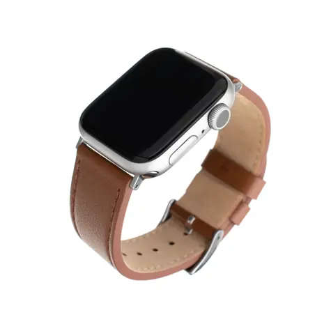 FIXED Leather Strap Kožený řemínek pro Apple Watch 42 & 44 & 45 mm hnědá
