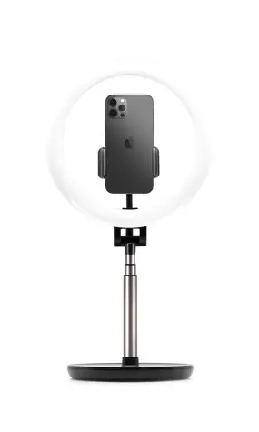 FIXED LEDRing Lite Stativ s kruhovým LED svítidlem a ovládáním na USB kabelu černá