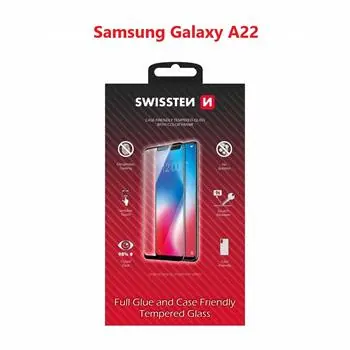 SWISSTEN FULL GLUE COLOR FRAME CASE FRIENDLY sklo pro SAMSUNG A225 GALAXY A22 černá
