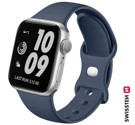SWISSTEN Silikonový řemínek pro Apple Watch 42/44/45/49mm modrá