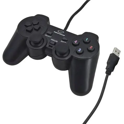 Esperanza EG102 Warrior gamepad černá / vibrační systém / 12 tlačítek / pro PC a PS3