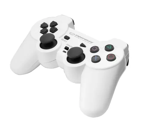 Esperanza EGG107W Trooper bílá / gamepad / vibrační systém / USB 2.0 / pro PC a PS3