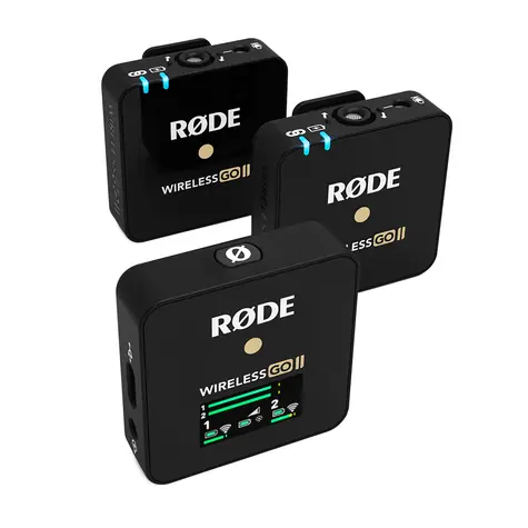 RODE Wireless GO II / Dualní bezdrátový mikrofonní systém / 2 vysílače a 1 přijímač