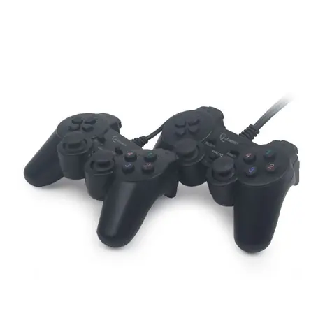 Gembird JPD-UDV2-01 USB Gamepad pro PC (2ks) černá / 10 tlačítek / 4směrný D-Pad / 2x thumbstick / USB 2.0