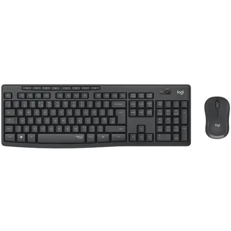 Logitech MK295 Slim Combo Graphite / Bezdrátová sada klávesnice a myši / CZ layout / USB nanopřijímač