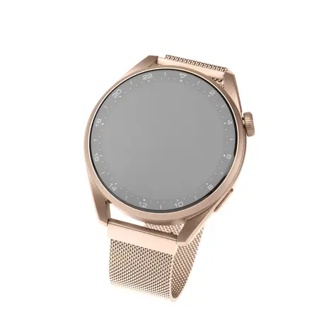 FIXED Mesh Strap Síťovaný nerezový řemínek s šířkou 22mm pro smartwatch růžově zlatá
